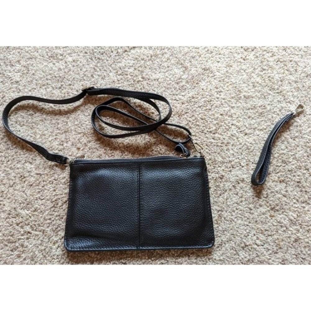 New Genuine Leather Wristlet Clutch Wallet Purses Small Crossbody Bags